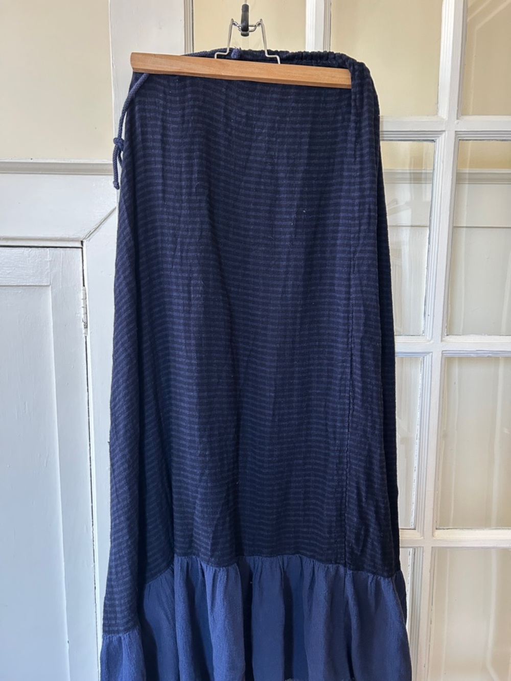 Women’s Navy Blue Halter Dress or Tiered Maxi Skirt - Classic Flowy Style